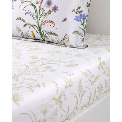 Yves Delorme Sábana bajera algodón satén Botanic . (Cama 180 cm) Multicolor Yves Delorme Sábana bajera algodón satén Botanic . (Cama 180 cm) Multicolor