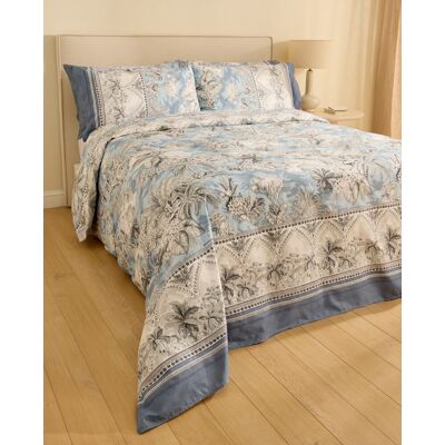 Bassetti Juego de funda nórdica algodón Boboli . (Cama 150 cm) Azul Bassetti Juego de funda nórdica algodón Boboli . (Cama 150 cm) Azul
