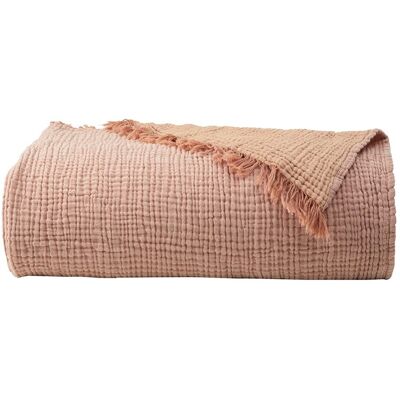 Olivier Desforges Colcha algodón Cyclades . (Cama 150 cm) Rosa Olivier Desforges Colcha algodón Cyclades . (Cama 150 cm) Rosa