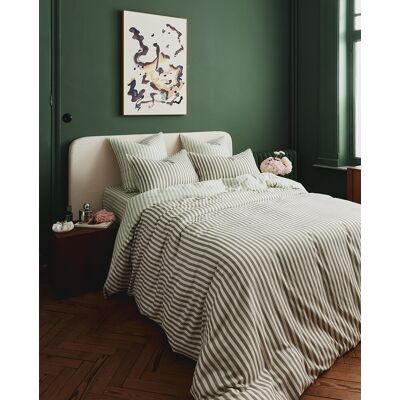 Olivier Desforges Funda nórdica algodón satén Fifty . (Cama 150 cm) Verde Olivier Desforges Funda nórdica algodón satén Fifty . (Cama 150 cm) Verde