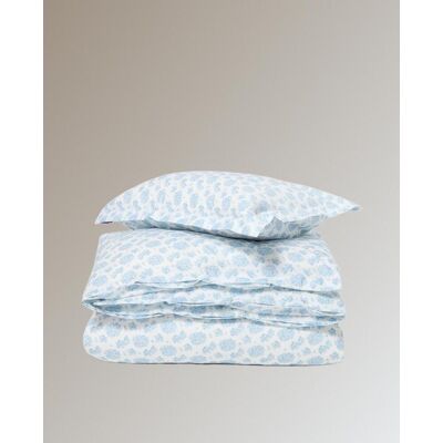 Lexington Juego de funda nórdica algodón satén Creta . (Cama 90 cm) Azul Lexington Juego de funda nórdica algodón satén Creta . (Cama 90 cm) Azul