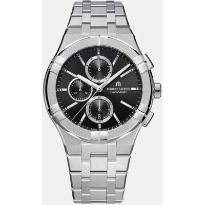 Maurice Lacroix Reloj de hombre Aikon AI1118-SS002-330-1 cronógrafo de acero. Negro Maurice Lacroix Reloj de hombre Aikon AI1118-SS002-330-1 cronógrafo de acero. Negro