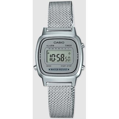 Casio Reloj de mujer de Collection LA670WEM-7EF Vintage Milanese Band de acero. Plata Casio Reloj de mujer de Collection LA670WEM-7EF Vintage Milanese Band de acero. Plata