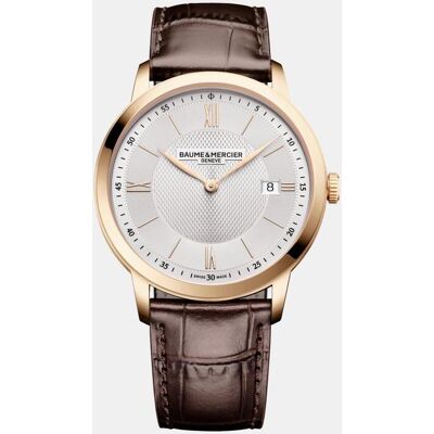 Baume & Mercier Baume & Mercier - Reloj de hombre Classima M0A10857 de piel marrón. Beige Baume & Mercier Baume & Mercier - Reloj de hombre Classima M0A10857 de piel marrón. Beige