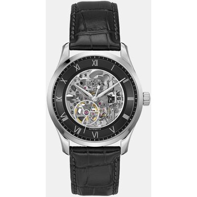 Boss Reloj de hombre Principle Skeleton 1514234 automático de piel. Negro Boss Reloj de hombre Principle Skeleton 1514234 automático de piel. Negro