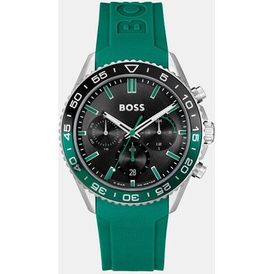 Boss Reloj de hombre Runner Chrono 1514246 de silicona verde. Verde Boss Reloj de hombre Runner Chrono 1514246 de silicona verde. Verde