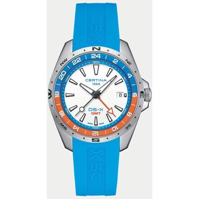 Certina Reloj de hombre DS-X C0474521701100 de caucho azul. Plateado Certina Reloj de hombre DS-X C0474521701100 de caucho azul. Plateado