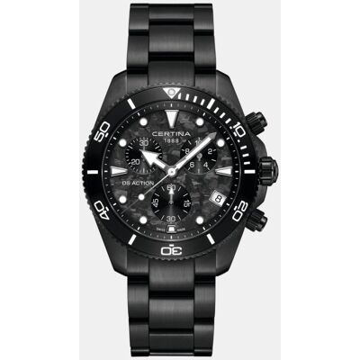 Certina Reloj de hombre DS Action C0484173320100 cronógrafo de acero. Negro Certina Reloj de hombre DS Action C0484173320100 cronógrafo de acero. Negro