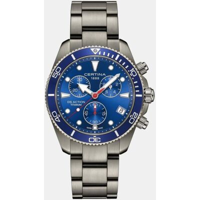 Certina Reloj de hombre DS Action C0484174404100 cronógrafo de titanio. Azul Certina Reloj de hombre DS Action C0484174404100 cronógrafo de titanio. Azul