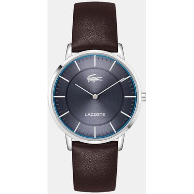 Lacoste Reloj de hombre Crocorigin de piel marrón. Azul marino Lacoste Reloj de hombre Crocorigin de piel marrón. Azul marino