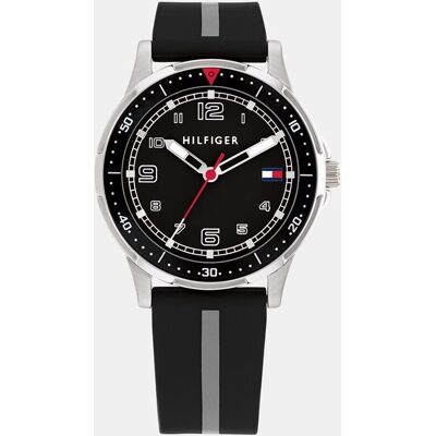 Tommy Hilfiger Reloj de niño Boys 1720034 de silicona negro. Negro Tommy Hilfiger Reloj de niño Boys 1720034 de silicona negro. Negro