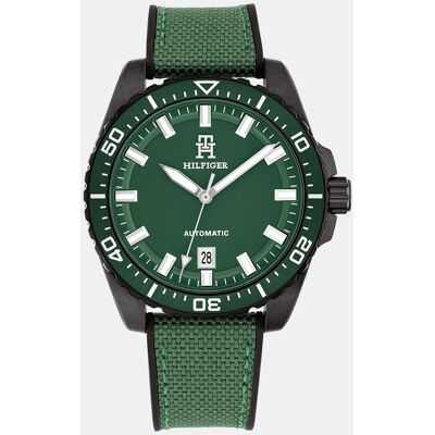 Tommy Hilfiger Reloj de hombre Th85 Carbon 1792161 Automático de nailon verde. Verde Tommy Hilfiger Reloj de hombre Th85 Carbon 1792161 Automático de nailon verde. Verde