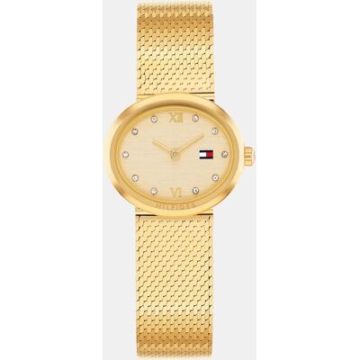 Tommy Hilfiger Reloj de mujer Moira 1782847 de malla milanesa de acero inoxidable pavonada en oro. Plateado Tommy Hilfiger Reloj de mujer Moira 1782847 de malla milanesa de acero inoxidable pavonada en oro. Plateado