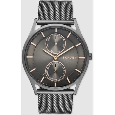 skagen Reloj multifunción holst multifunction de malla de acero en tono carbón. Carbono skagen Reloj multifunción holst multifunction de malla de acero en tono carbón. Carbono