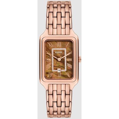 Fossil Reloj de mujer raquel de acero inoxidable con tres agujas y fecha. Rosa Fossil Reloj de mujer raquel de acero inoxidable con tres agujas y fecha. Rosa