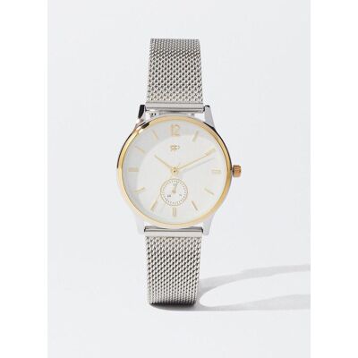 Parfois Reloj de mujer de acero inoxidable con malla metálica en plateado. Plateado Parfois Reloj de mujer de acero inoxidable con malla metálica en plateado. Plateado