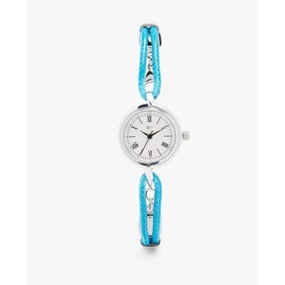 Parfois Reloj de mujer redondo con correa de cuerda. Azul Parfois Reloj de mujer redondo con correa de cuerda. Azul