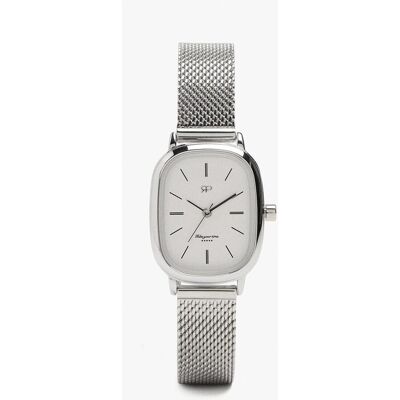 Parfois Reloj de mujer de acero inoxidable alargado en liso. Plateado Parfois Reloj de mujer de acero inoxidable alargado en liso. Plateado