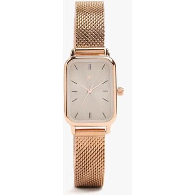 Parfois Reloj de mujer de acero inoxidable cuadrado en oro rosa. Dorado Parfois Reloj de mujer de acero inoxidable cuadrado en oro rosa. Dorado