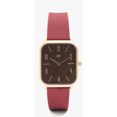 Parfois Reloj de mujer cuadrado con cierre de hebilla en liso. Burdeos Parfois Reloj de mujer cuadrado con cierre de hebilla en liso. Burdeos