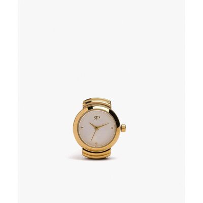 Parfois Reloj de mujer de acero inoxidable de anillo en liso. Dorado Parfois Reloj de mujer de acero inoxidable de anillo en liso. Dorado