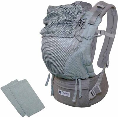 Quokkababy Mochila portabebés E-carrier Mesh 3 posiciones. (98 X 52 X 10 Cm) Verde Agua niño Quokkababy Mochila portabebés E-carrier Mesh 3 posiciones. (98 X 52 X 10 Cm) Verde Agua niño