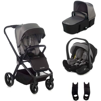 Be Cool Carro de bebé Stratos con capazo Stratos Cot y portabebé Travel Carrier 2025. Gris niño Be Cool Carro de bebé Stratos con capazo Stratos Cot y portabebé Travel Carrier 2025. Gris niño