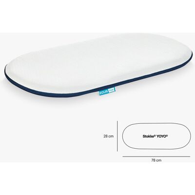 ECUS Kids Colchón Capazo Care Mini para Stokke Yoyo. Blanco niño ECUS Kids Colchón Capazo Care Mini para Stokke Yoyo. Blanco niño