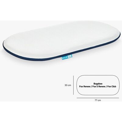 ECUS Kids Colchón Capazo Care Mini para Bugaboo Fox Renew-Fox Cub. Blanco niño ECUS Kids Colchón Capazo Care Mini para Bugaboo Fox Renew-Fox Cub. Blanco niño
