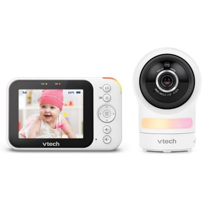 Vtech Vigilabebés video con pantalla de 3,5" HD wifi y cámara orientable. (16 X 22 X 6 Cm) Blanco niño Vtech Vigilabebés video con pantalla de 3,5" HD wifi y cámara orientable. (16 X 22 X 6 Cm) Blanco niño
