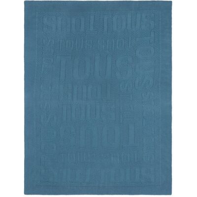 Tous Manta para mini cuna o cuna 78x104 cm Baby logo . Azul niño Tous Manta para mini cuna o cuna 78x104 cm Baby logo . Azul niño