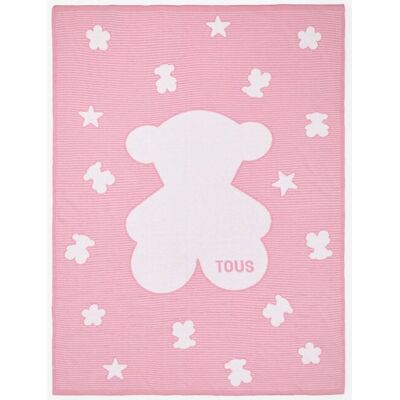 Tous Manta para mini cuna o cuna 78x104 cm Baby con multi osos. Rosa Tous Manta para mini cuna o cuna 78x104 cm Baby con multi osos. Rosa