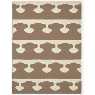 Tous Manta para mini cuna o cuna 78x104 cm Baby con franjas de osos. Marrón Tous Manta para mini cuna o cuna 78x104 cm Baby con franjas de osos. Marrón
