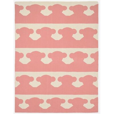 Tous Manta para mini cuna o cuna 78x104 cm Baby con franjas de osos. Rosa Tous Manta para mini cuna o cuna 78x104 cm Baby con franjas de osos. Rosa