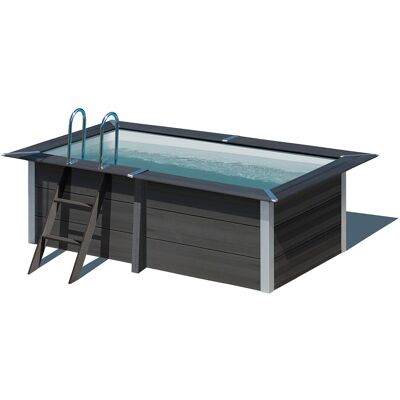 GRE Piscina composite cuadrada 326 x 186 x 96 cm alto. Antracita GRE Piscina composite cuadrada 326 x 186 x 96 cm alto. Antracita