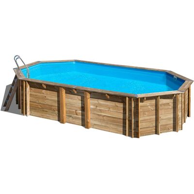 Piscina Ovalada GRE Sunbay - Marco de Acero Resistente - 755x456x146cm Piscina Ovalada GRE Sunbay - Marco de Acero Resistente - 755x456x146cm