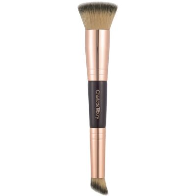 Brocha de Contorno Hollywood de Charlotte Tilbury - Night Crimson - Herramienta de Maquillaje Facial Brocha de Contorno Hollywood de Charlotte Tilbury - Night Crimson - Herramienta de Maquillaje Facial