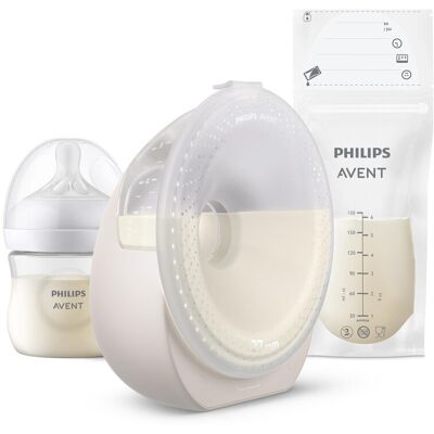 Philips Sacaleches portátil manos libres individual con accesorios. Nácar Philips Sacaleches portátil manos libres individual con accesorios. Nácar