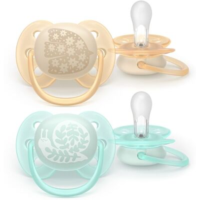 Philips Chupete Ultra Soft 0-6 meses 2 uds. Verde Mint niño Philips Chupete Ultra Soft 0-6 meses 2 uds. Verde Mint niño