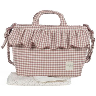 Walking Mum Bolso Canastilla Praliné Vichy Moka. (24 X 42 X 17 Cm) Teja niño Walking Mum Bolso Canastilla Praliné Vichy Moka. (24 X 42 X 17 Cm) Teja niño