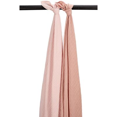 Meyco Muselinas lisas lavadas 120x120 cm pack 2. Rosa Colorete niño Meyco Muselinas lisas lavadas 120x120 cm pack 2. Rosa Colorete niño