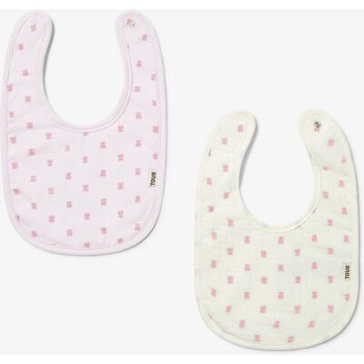 Tous Set de baberos de bebé Baby combinados de algodón con multi osos. Rosa Tous Set de baberos de bebé Baby combinados de algodón con multi osos. Rosa