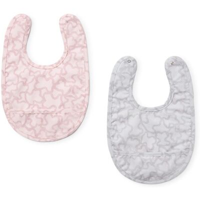 Tous Pack de 2 baberos Baby HKaos plastificados. Rosa niño Tous Pack de 2 baberos Baby HKaos plastificados. Rosa niño