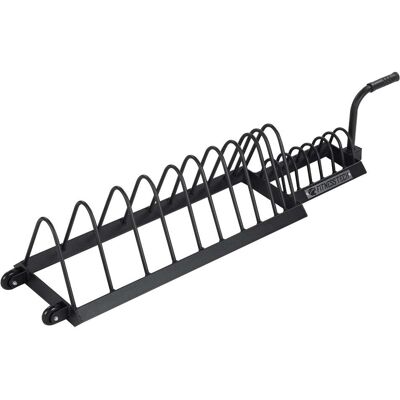 Fitness Tech Soporte para discos olímpicos con ruedas . Negro Fitness Tech Soporte para discos olímpicos con ruedas . Negro