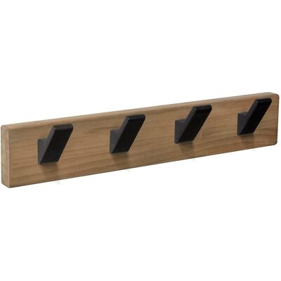 Nesu Percha Madera y Zamak 4 Colgadores 9108HVNE. Haya rústico Nesu Percha Madera y Zamak 4 Colgadores 9108HVNE. Haya rústico