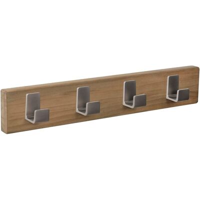 Nesu Percha Madera y Zamak 4 Colgadores 9106HVIN. Haya rústico Nesu Percha Madera y Zamak 4 Colgadores 9106HVIN. Haya rústico