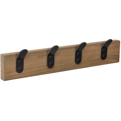 NESU Perchero de Pared - Perchero de Madera Vintage - 4 Ganchos NESU Perchero de Pared - Perchero de Madera Vintage - 4 Ganchos