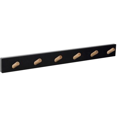 Nesu Percha Madera y Zamak 6 Colgadores 9400NEHN6. Haya / Negro Nesu Percha Madera y Zamak 6 Colgadores 9400NEHN6. Haya / Negro