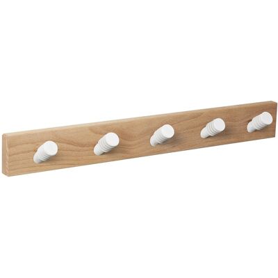 Nesu Percha Madera y Madera 5 Colgadores 9403HNBL5. Haya / Blanco Nesu Percha Madera y Madera 5 Colgadores 9403HNBL5. Haya / Blanco