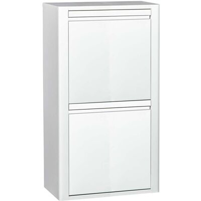 Contenedor de basura blanco mate con 4 compartimentos - Duett Contenedor de basura blanco mate con 4 compartimentos - Duett